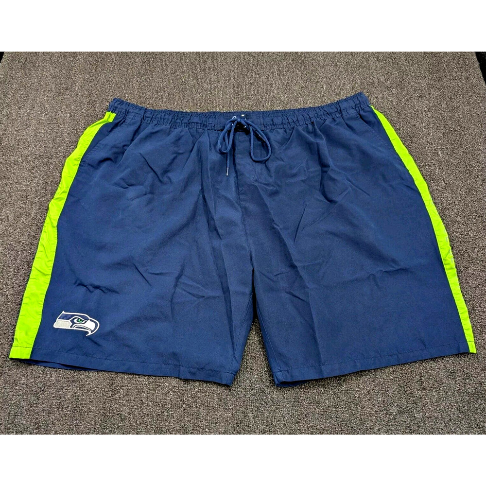 Team Apparel Men's NFL Seattle Seahawks Lined Swim Trunks Big & Tall Size 6XL